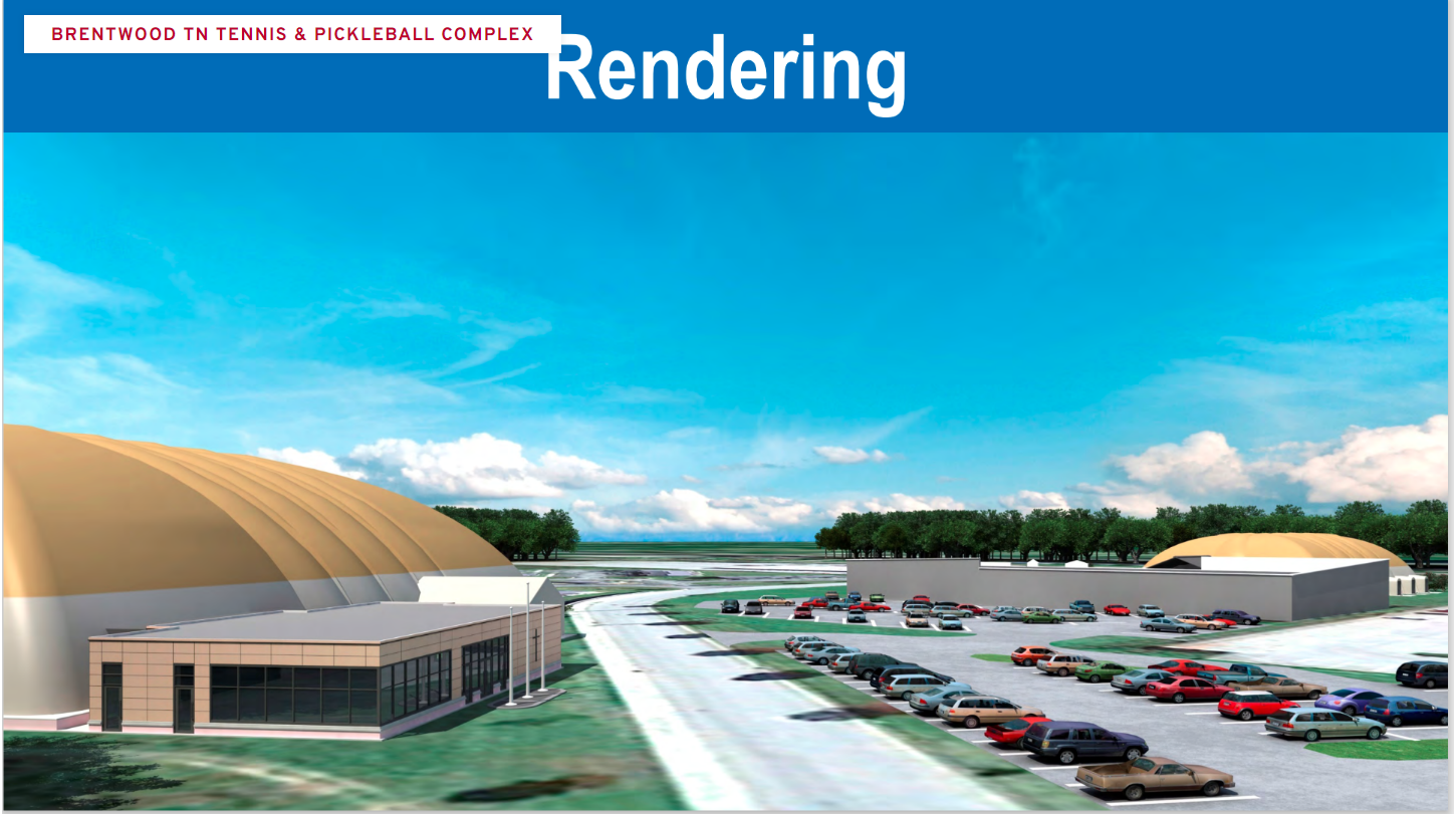 Rendering of the Tennis Pickleball facility from the Williamson County Parks & Rec proposal