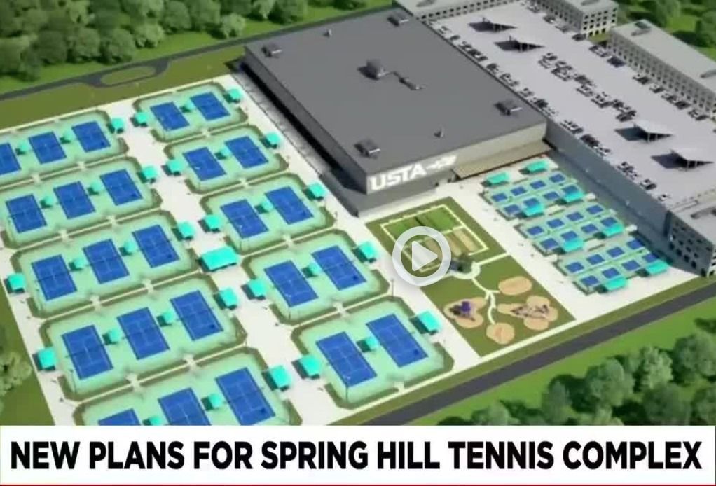 Concept drawing for a proposed tennis facility in Spring Hill