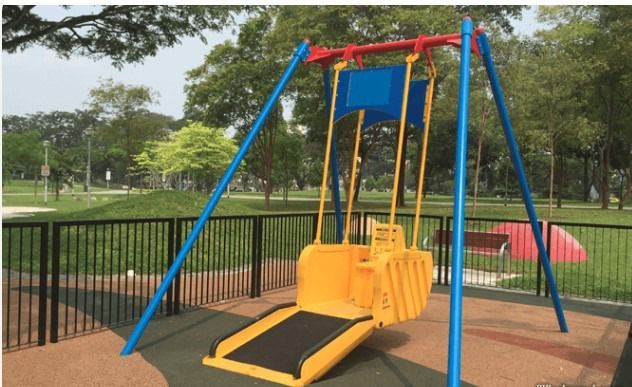 Sample equipment for an inclusive playground