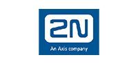 A blue and white logo for an axis company.