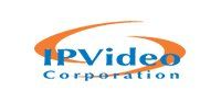 The logo for ip video corporation is blue and orange.