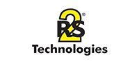 The logo for rs technologies is yellow and black on a white background.