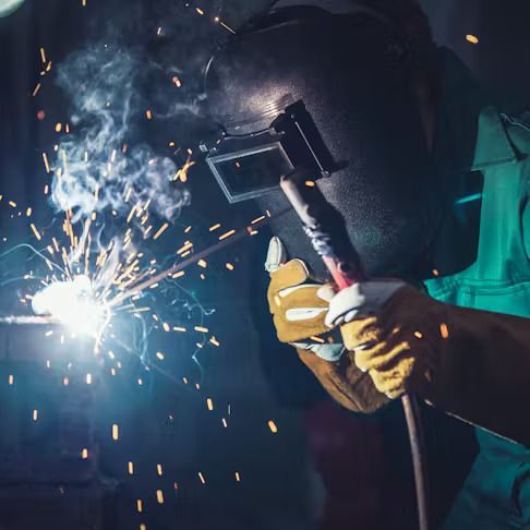 Worker With Proper Equipment For Welding — Indianapolis, IN — Christie Machine Works