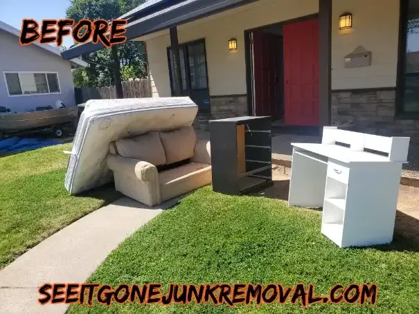 See It Gone Junk Removal Appliance and Furniture Removal Service Before