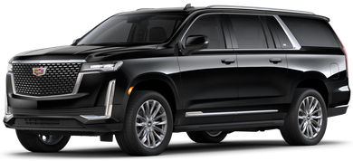 A black gmc yukon is shown on a white background.