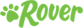 The green Rover logo, featuring the company name in a bold, rounded font next to a stylized paw print.