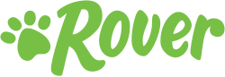 The green Rover logo, featuring the company name in a bold, rounded font next to a stylized paw print.