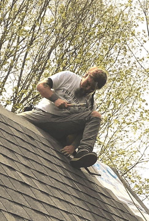 Stefan on the roof