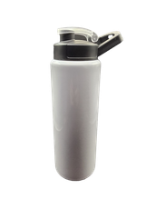 A green water bottle with the words `` your logo monogram design here '' on it.