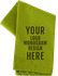 A green napkin that says your logo monogram design here