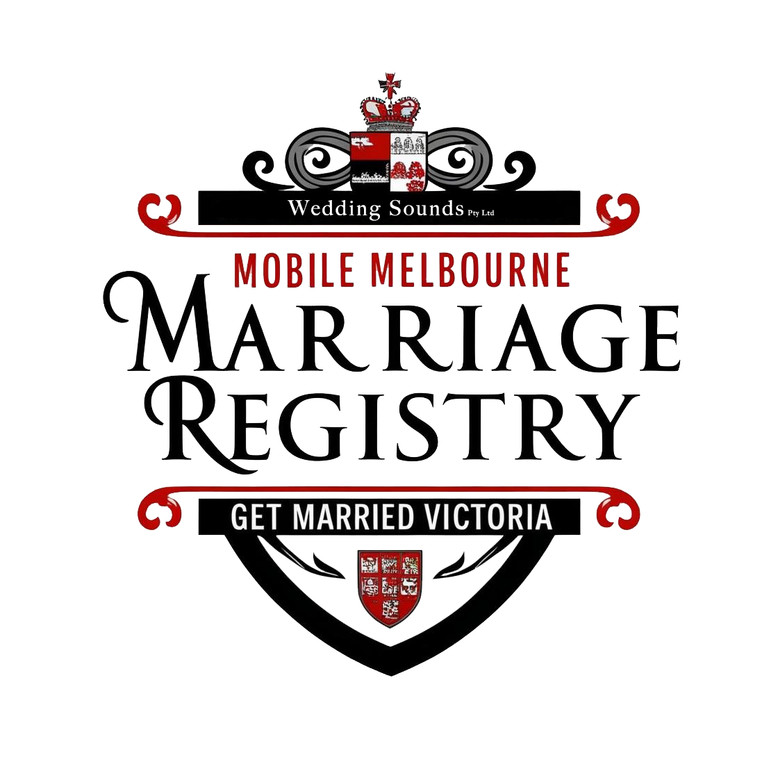 The logo for mobile melbourne marriage registry get married victoria