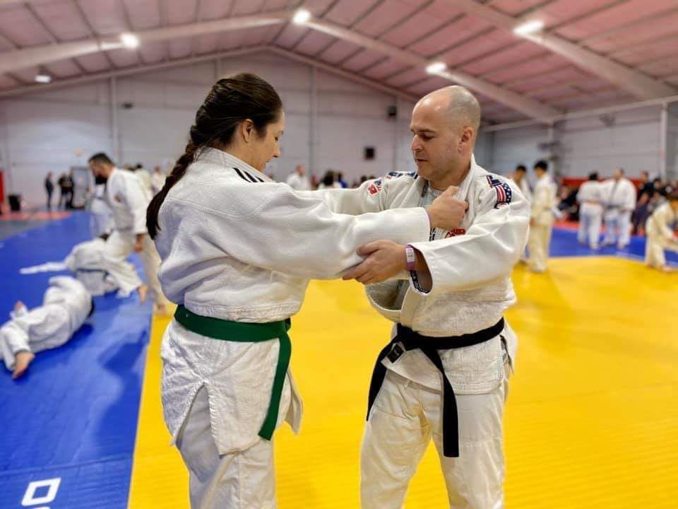 Students practice Judo throws at Champion Martial Arts & Fitness in Pasadena, TX to build focus.