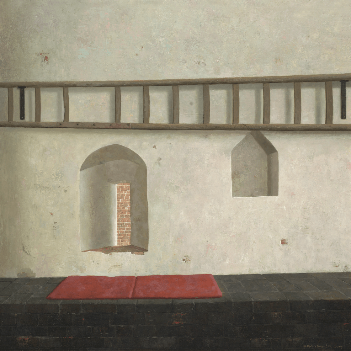 Helmantel De oostkant van het poortgebouw van kasteel Ammersoyen