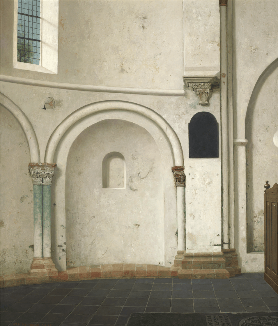 Helmantel Het koor van de kerk in Oldenzijl