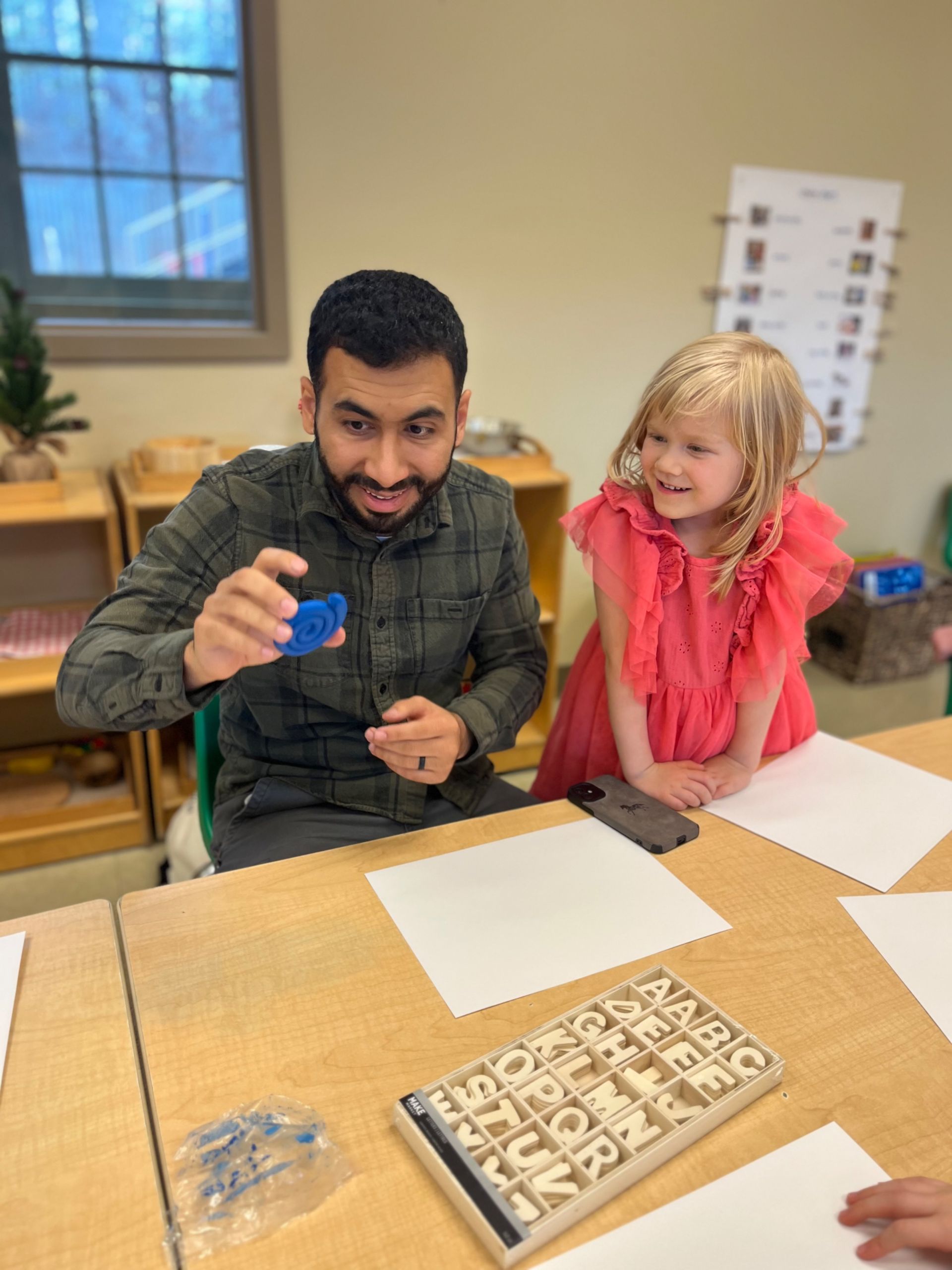 montessori child with guide