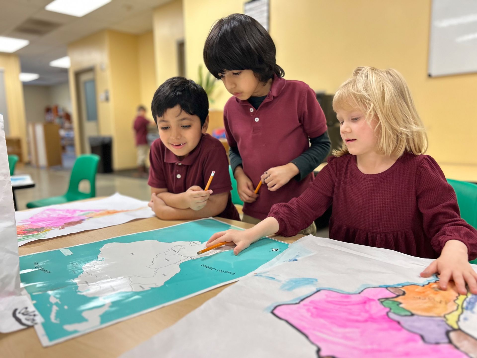 montessori children working together in an activity