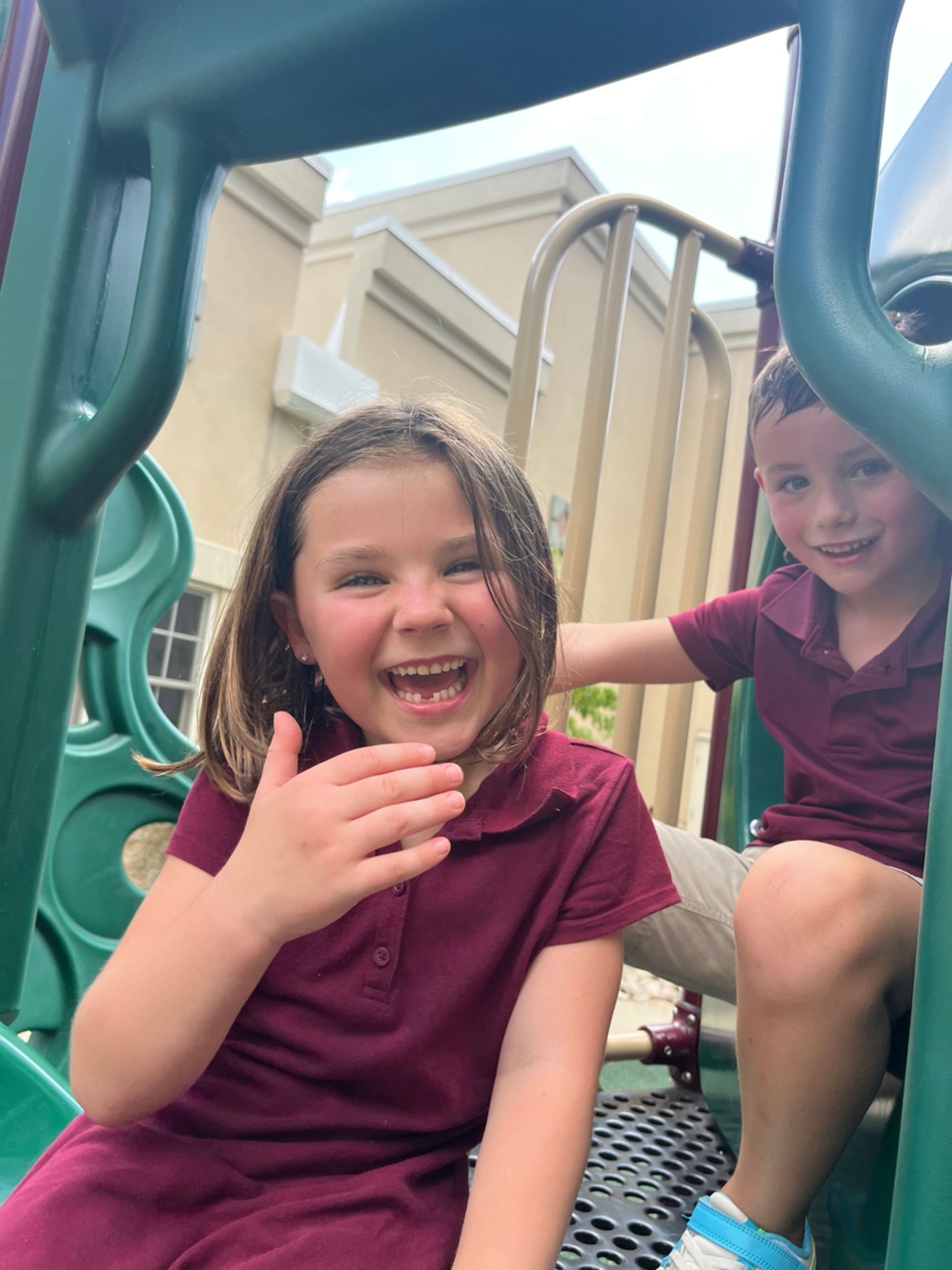 montessori primary child in the playground