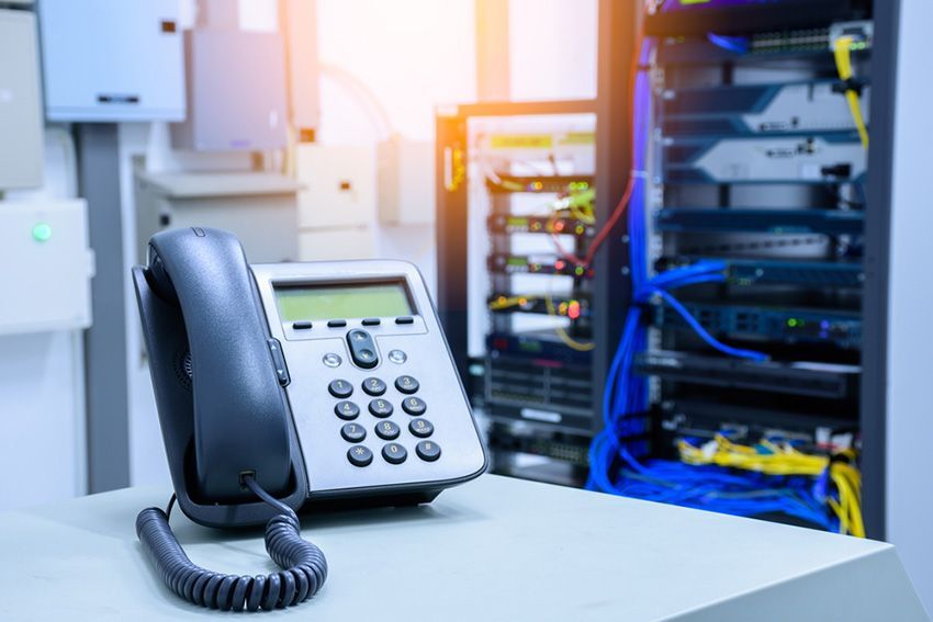 A Telephone on a Table in a Server Room — Ardent Office Equipment in Hermit Park, QLD