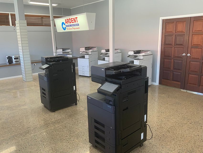 A Group of Printers in a Room — Ardent Office Equipment in Hermit Park, QLD