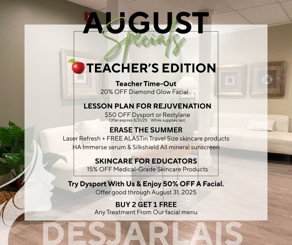 August Aesthetic Center Specials: Teacher's Edition