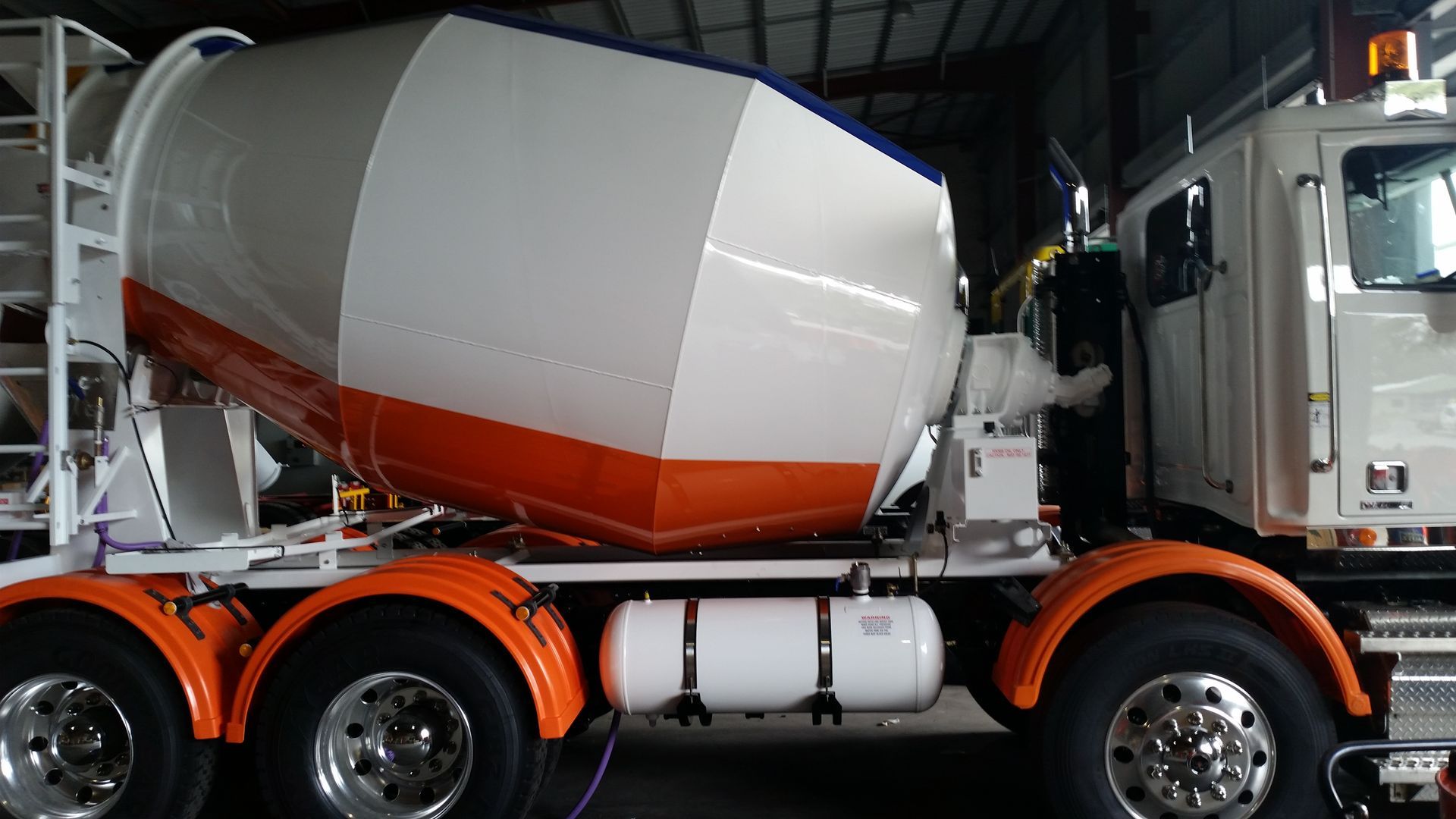 Orange Concrete Mixer — Sumner, QLD  — Thai Steel Fabrications