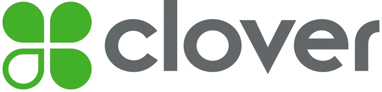 Green four-leaf clover logo next to the word