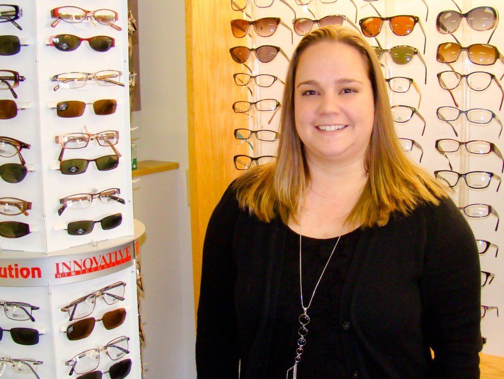 Jess, CPO - Jess Showcasing Eyeglasses In Marla, CPOA - Marla Showing Eyeglasses Product In Hamden, CT