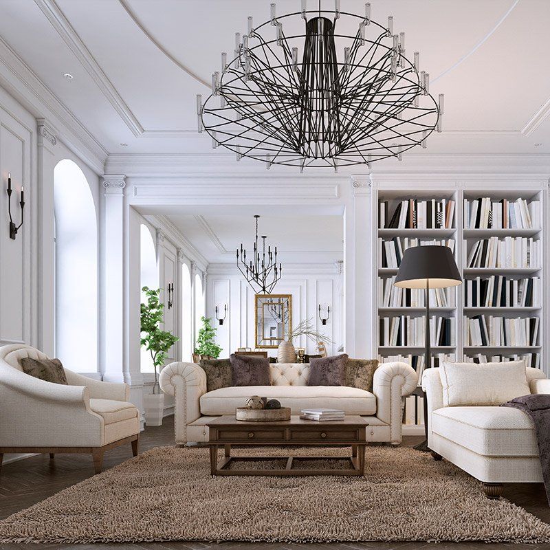 Luxury Apartment  — Classic Interior of Living Room in Phoenix, AZ