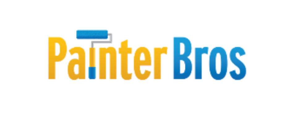 A blue and yellow logo for painter bros