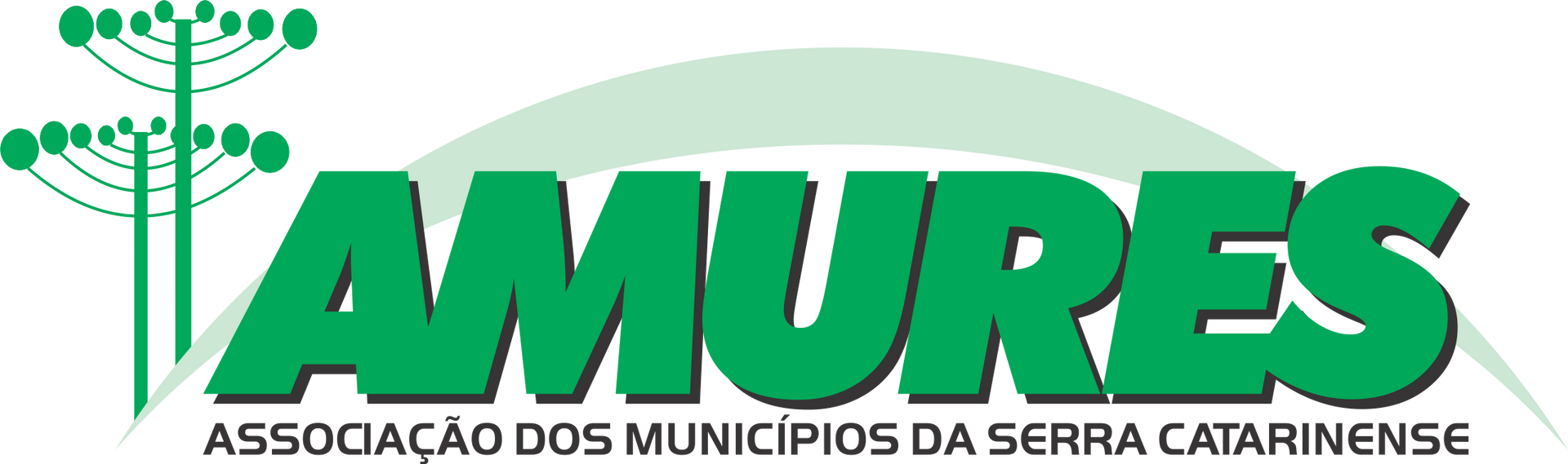 A green and white logo for amures associacao dos municipios da regiao serrana