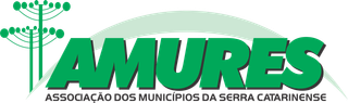 A green and white logo for amures associacao dos municipios da regiao serrana