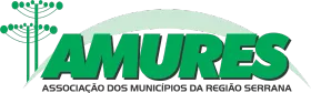A green and white logo for amures associacao dos municipios da regiao serrana