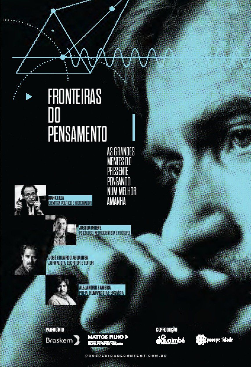 Cartaz do filme Fronteiras do Pensamento com rosto de homem
