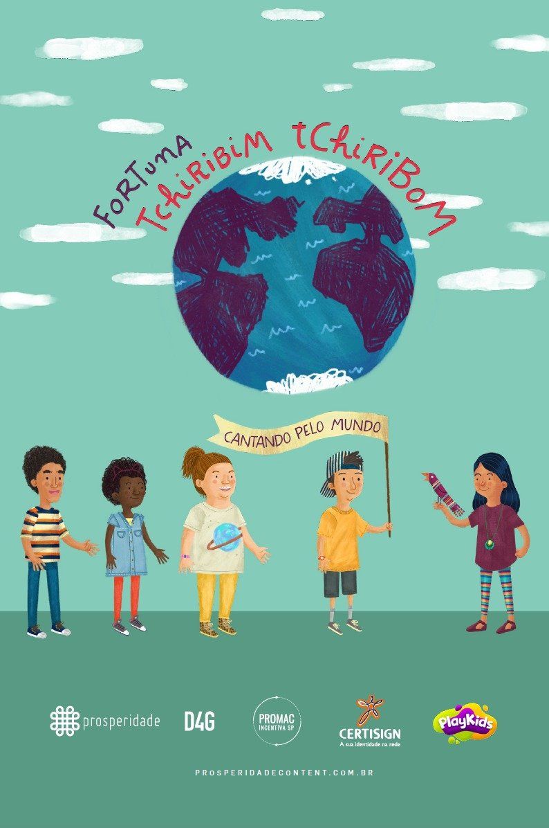 Um grupo de crianças está diante de um globo.