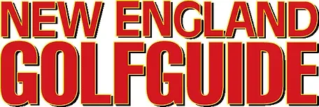 New England Golf Guide logo in red and yellow text