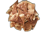 Pile of cinnamon sugar tortilla chips.