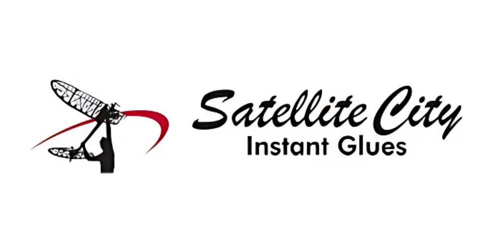 Satellite City logo with stylized satellite and text 