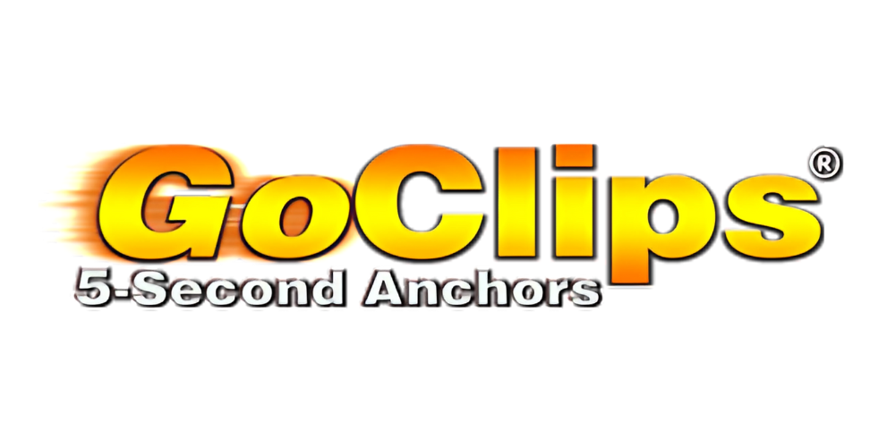 GoClips logo in orange and yellow with the tagline 