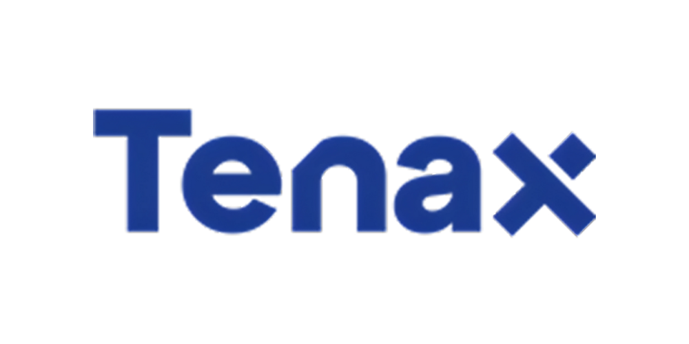 Tenax logo in blue against a white background.