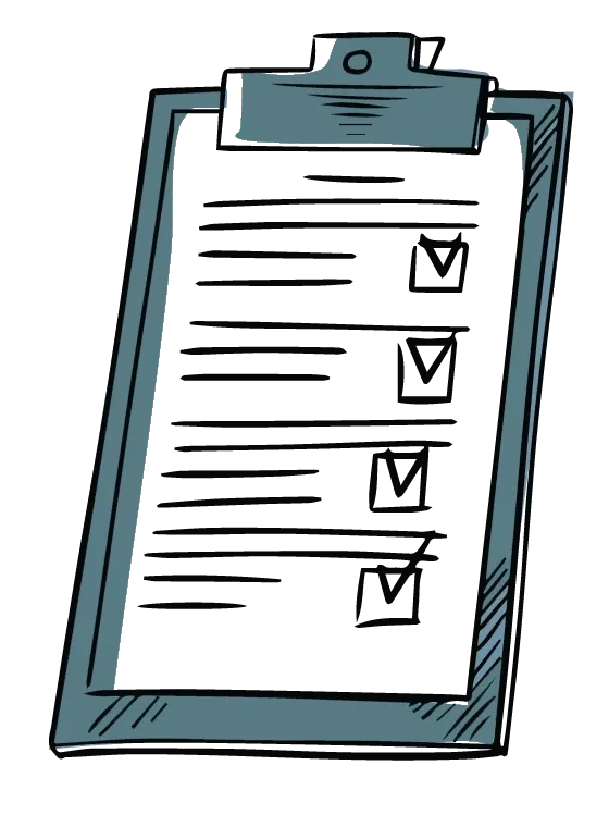 Person filling out paperwork
