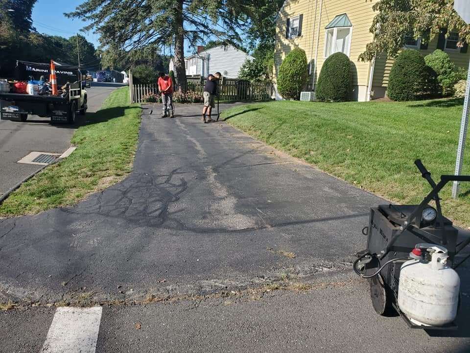 before sealcoating driveway