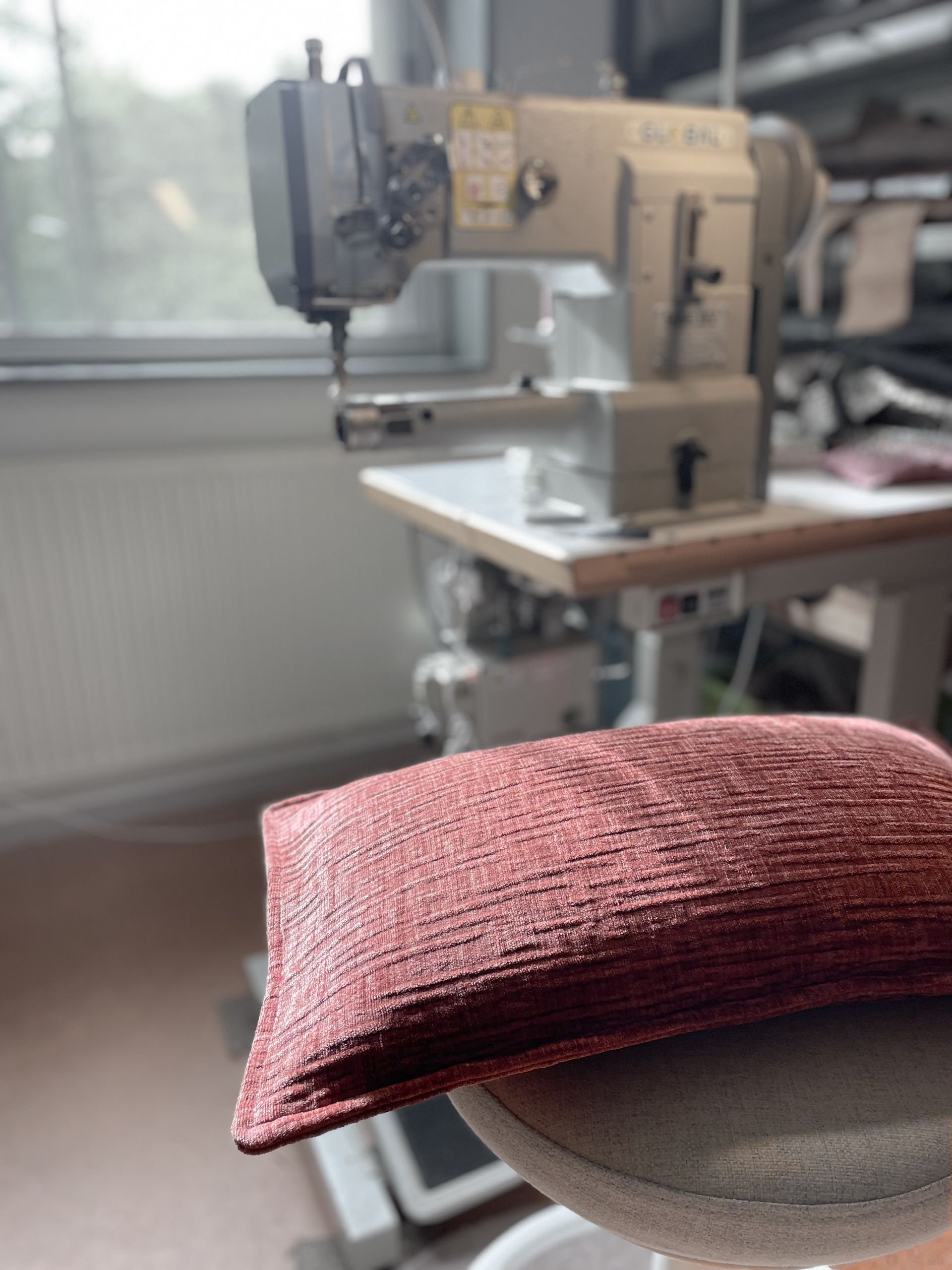 Kussen | roze | wave structuur