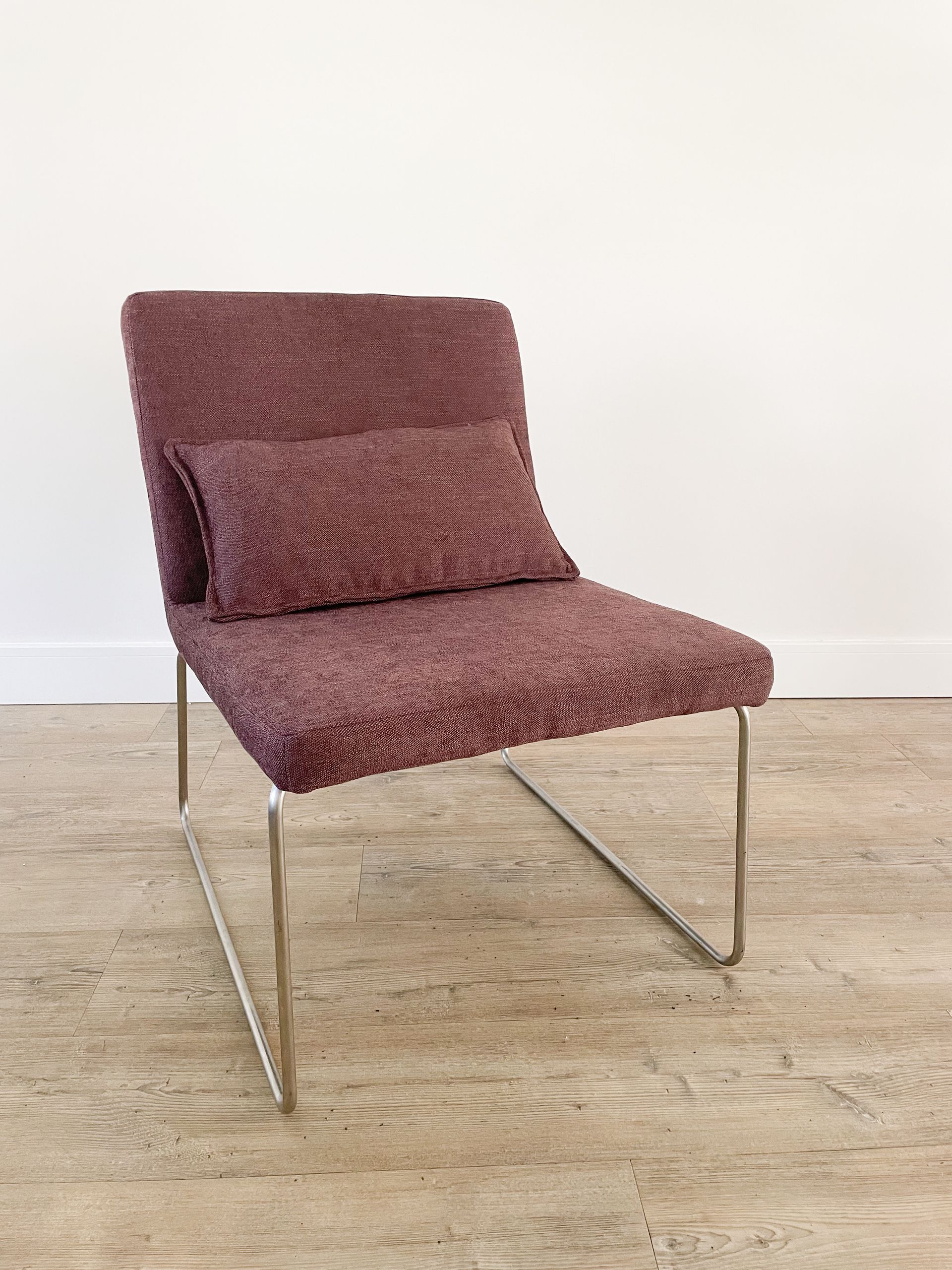 Fauteuil herstoffeerd | paars | incl kussen