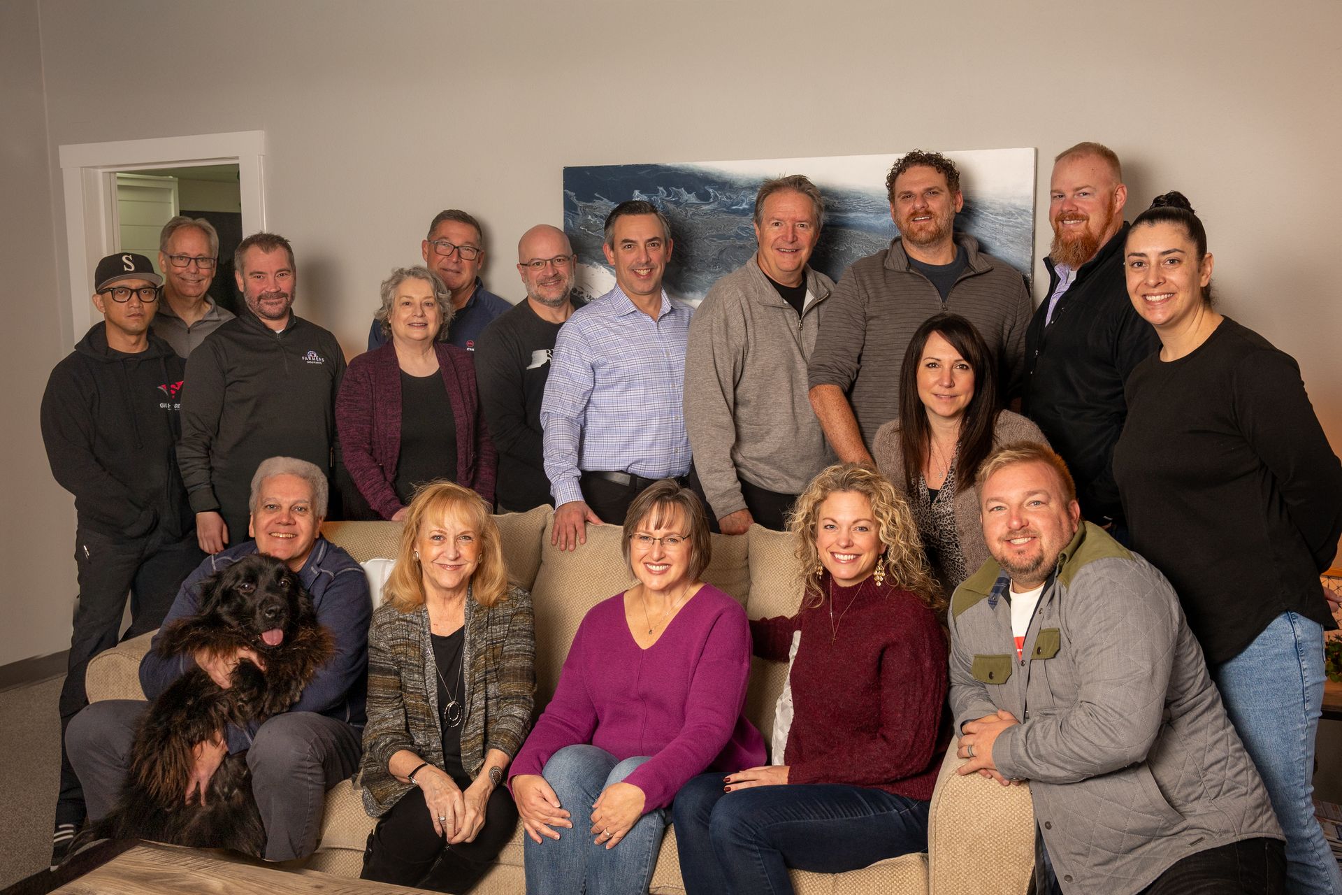 The Gig Harbor Chamber of Commerce Business Builders Group poses for a group photo.
