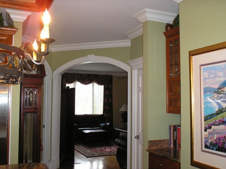 Freshly painted walls and trim let the rest of the home's decorative elements shine.
