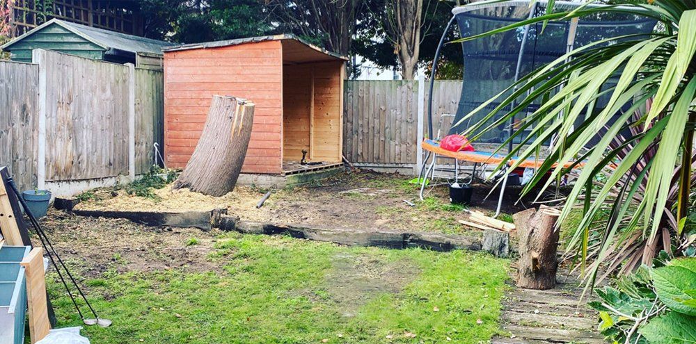 before and after picture of garden room