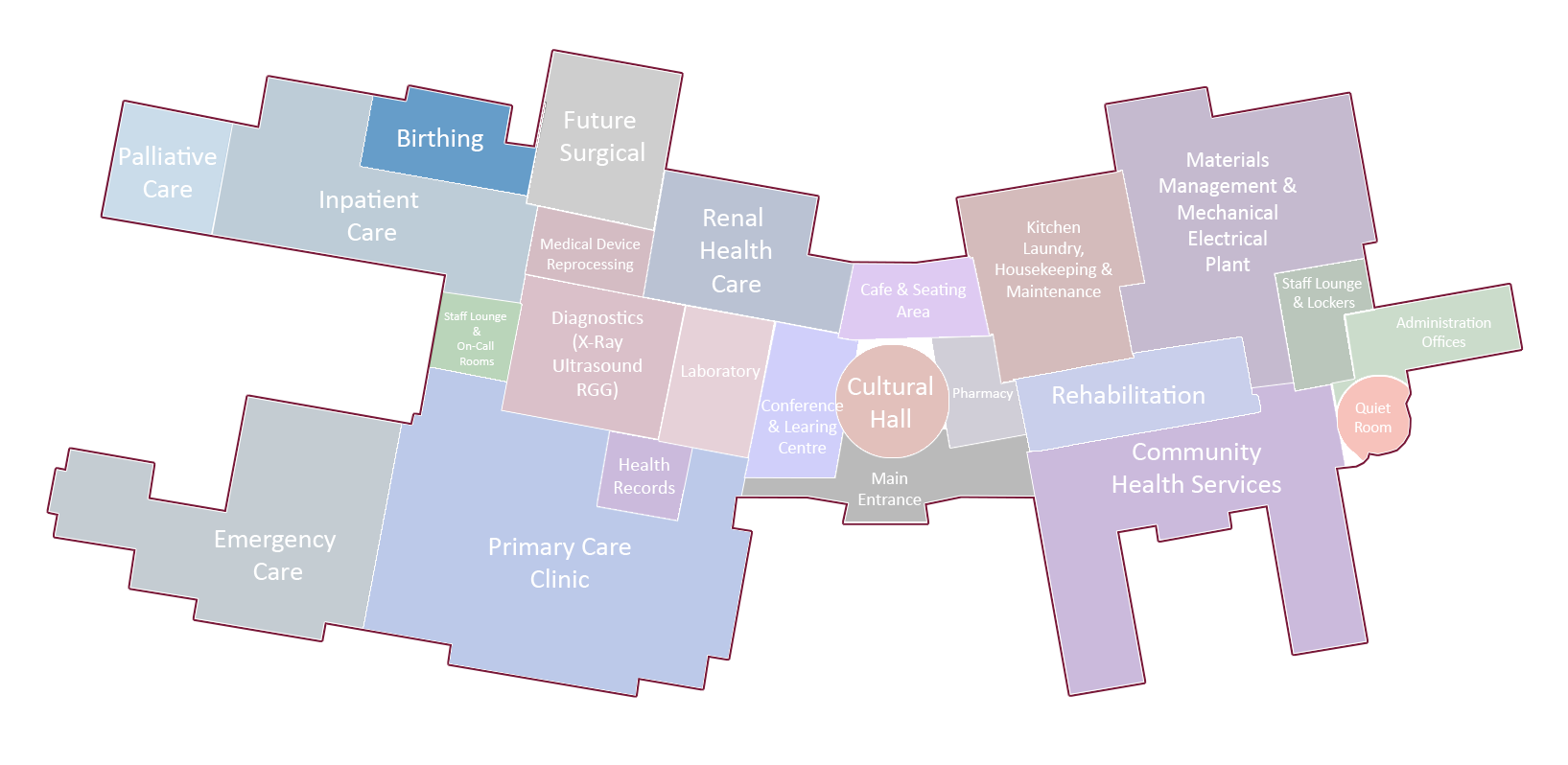 A map of a city with a lot of buildings on it