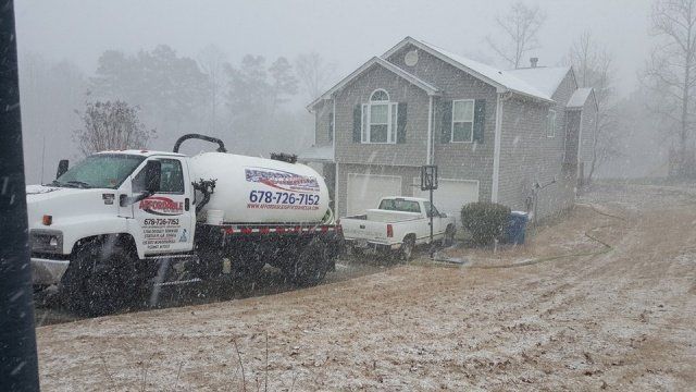 Snowy Day To Pump — Statham, GA — Affordable Septic Service
