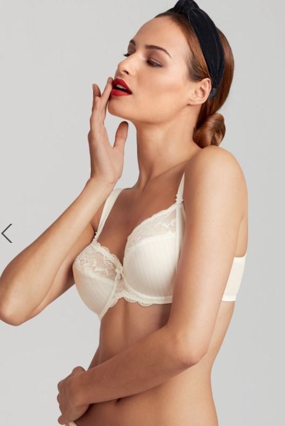 GORGEOUS White tulle microfibre and lace push-up bra