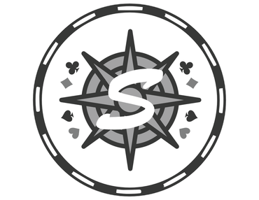 Compass rose design with a stylized